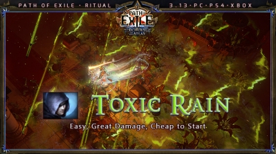 [Ritual] PoE 3.13 Shadow Trickster Toxic Rain League Starter Build (PC,PS4,Xbox)